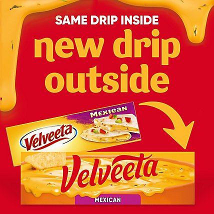 Velveeta Mexican Pasteurized Recipe Cheese Product with Jalapeno Peppers Block - 16 Oz - Image 2