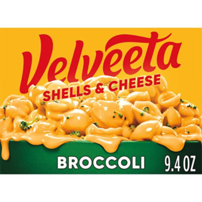 Velveeta Shells & Cheese Broccoli with Shell Pasta Cheese Sauce & Broccoli Florets - 9.4 Oz