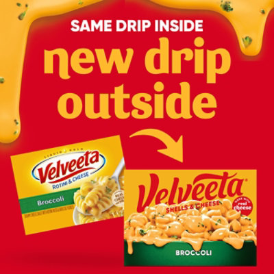 Velveeta Shells & Cheese Broccoli with Shell Pasta Cheese Sauce & Broccoli Florets - 9.4 Oz - Image 3