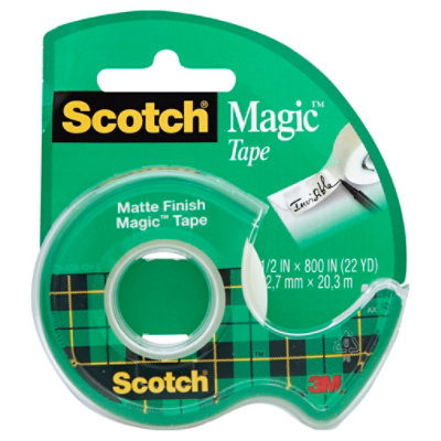 Scotch Magic Tape Matte Finish 1/2 x 800 Inch - Each