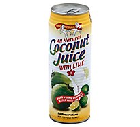 Amy & Brian Juice Coconut All Natural With Lime - 17.5 Fl. Oz.