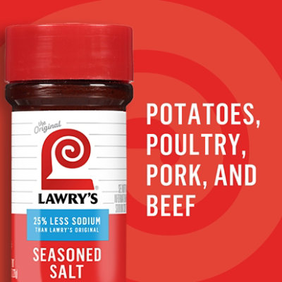 Lawry's 25% Less Sodium Seasoned Salt - 8 Oz - Image 3