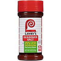 Lawry's 25% Less Sodium Seasoned Salt - 8 Oz - Image 1