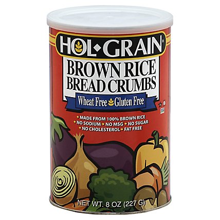 HOL-GRAIN Rice Brown Bread Crumbs Gluten Free - 8 Oz - Image 1