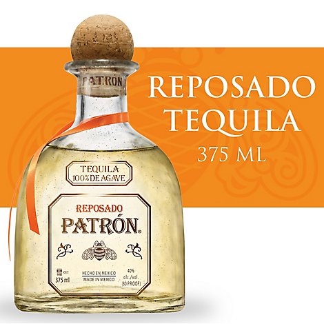 Patron Reposado Tequila Bottle - 375 Ml