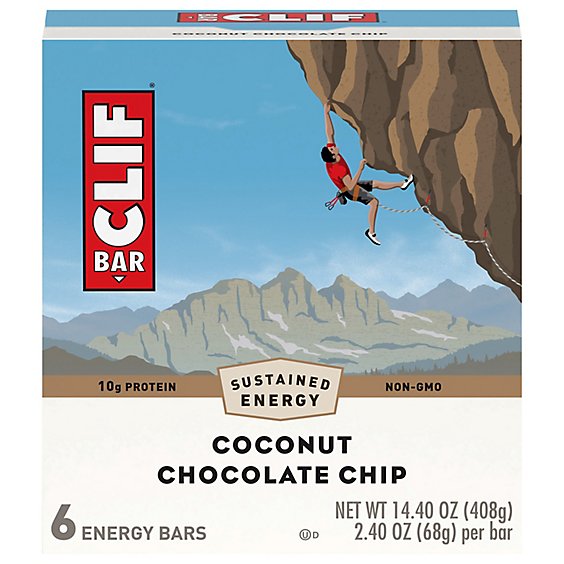 CLIF Energy Bar Coconut Chocolate Chip - 6-2.4 Oz
