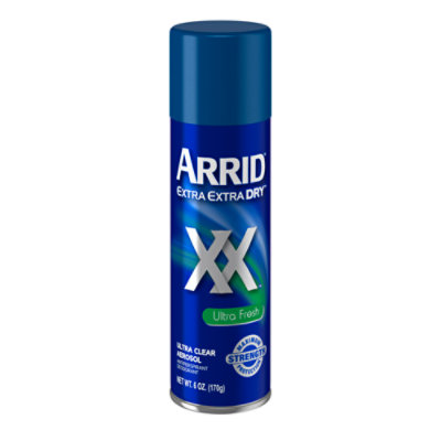 Arrid Extra Extra Dry XX Ultra Fresh Clear Aerosol Antiperspirant Deodorant - 6 Oz