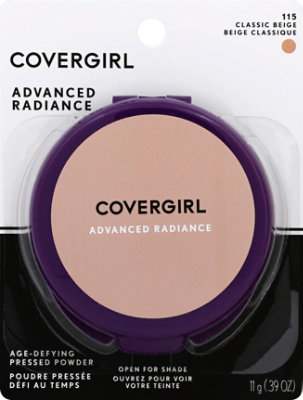 COVERGIRL Advanced Radiance Pressed Powder Age-Defying Classic Beige 115 - 0.39 Oz - Image 2