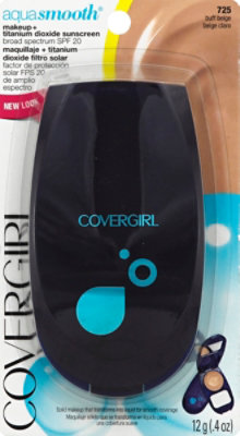 COVERGIRL Aquasmooth Makeup + Sunscreen SPF 20 Buff Beige 725 - 0.4 Oz - Image 2