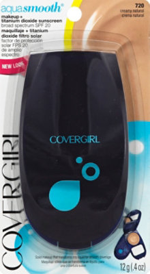 COVERGIRL Aquasmooth Makeup + Sunscreen SPF 20 Creamy Natural 720 - 0.4 Oz - Image 2