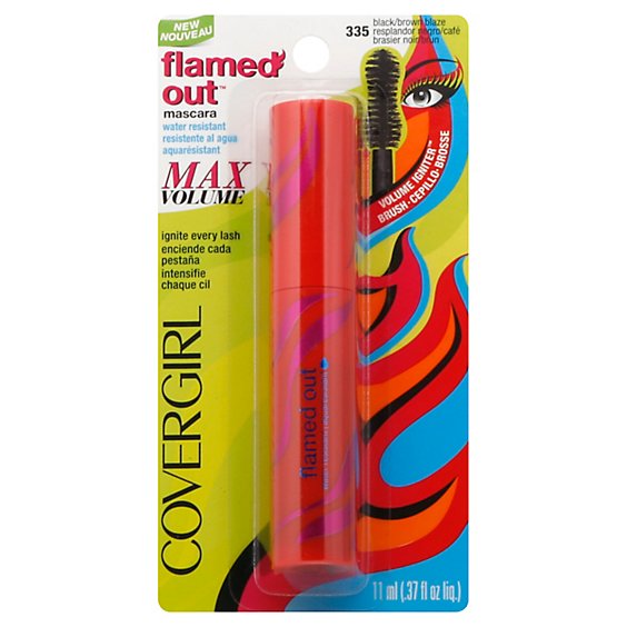 COVERGIRL Flamed Out Mascara Max Volume Water Resistant Black/Brown Blaze 335 - 0.37 Fl. Oz.