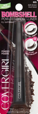 COVERGIRL Bombshell Pow-Der Brow + Liner by Lashblast Powder Dark Brown 805 - 0.024 Oz - Image 2