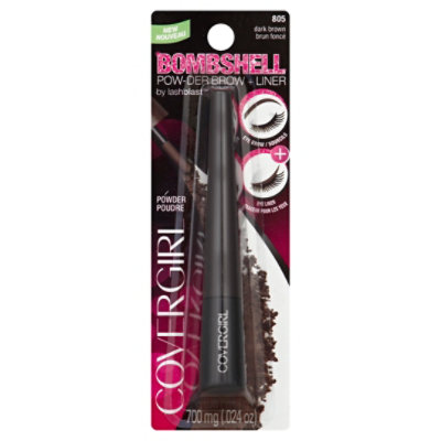 COVERGIRL Bombshell Pow-Der Brow + Liner by Lashblast Powder Dark Brown 805 - 0.024 Oz