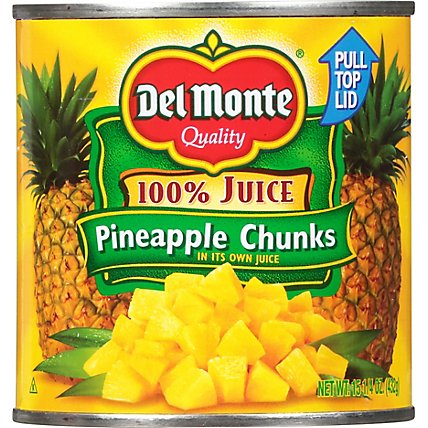 Del Monte Juice Pineapple Chunks Natural - 15.25 Oz - Image 2