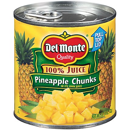 Del Monte Juice Pineapple Chunks Natural - 15.25 Oz - Image 1