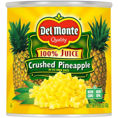 Del Monte Crushed Pineapple In 100% Juice Can - 15.25 Oz