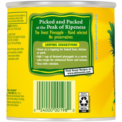 Del Monte Juice Pineapple Crushed Natural - 15.25 Oz - Image 2