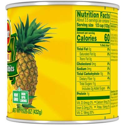 Del Monte Pineapple Tidbits in its Own Juice - 15.25 Oz - Image 5