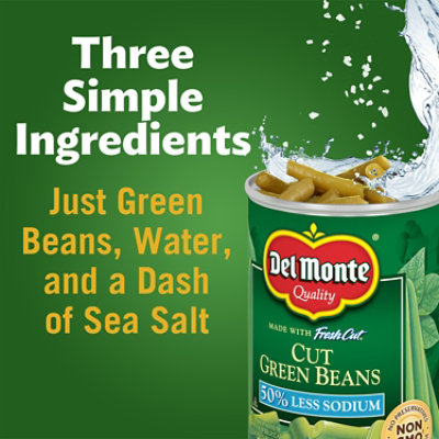 Del Monte Fresh Cut Green Beans Cut Blue Lake 50% Less Sodium - 14.5 Oz - Image 4