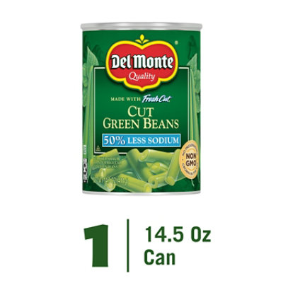 Del Monte Fresh Cut Green Beans Cut Blue Lake 50% Less Sodium - 14.5 Oz - Image 3