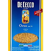 De Cecco Pasta No. 74 Orzo Box - 1 Lb - Image 2