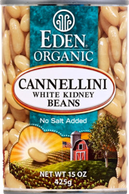 Eden Organic Beans No Salt Added Kidney White Cannellini - 15 Oz - Image 2