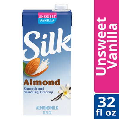 Silk Shelf-Stable Unsweetened Vanilla Almond Milk - 32 Fl. Oz. - Image 1