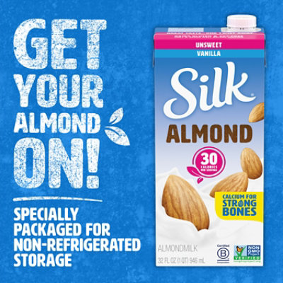 Silk Shelf-Stable Unsweetened Vanilla Almond Milk - 32 Fl. Oz. - Image 5