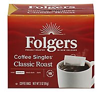 Folgers Coffee Singles Medium Classic Roast Bags 19 Count - 3 Oz