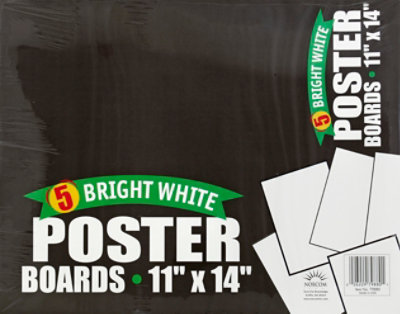 Norcom Poster Boards Bright White 11x14 - 5 Count - Image 2