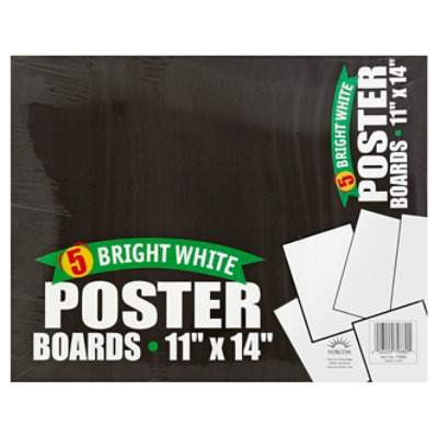 Norcom Poster Boards Bright White 11x14 - 5 Count - Jewel-Osco