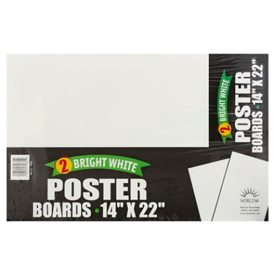 Norcom Poster Boards Bright White 14x22 - 2 Count