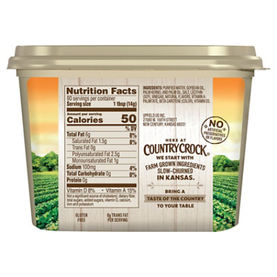 Country Crock Churn Style Buttery Spread Tub - 45 Oz - Image 5