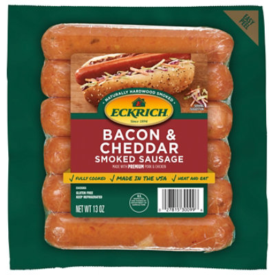 Eckrich Bacon Cheddar Smoked Sausage Links 13 Oz albertsons