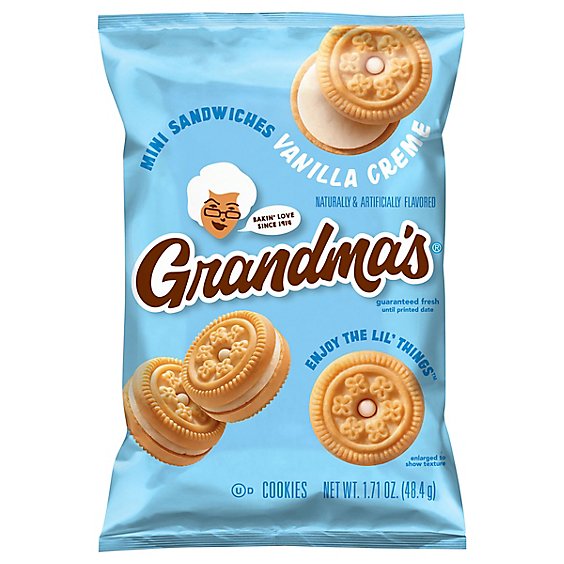 Grandmas Cookies Mini Sandwich Creme Vanilla - 1.71 Oz