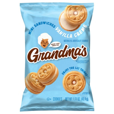 Grandmas Cookies Mini Sandwich Creme Vanilla - 1.71 Oz