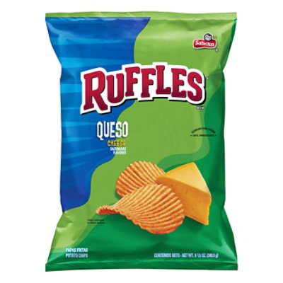 Ruffles Potato Chips Queso Cheese Flavored - 8.5 Oz