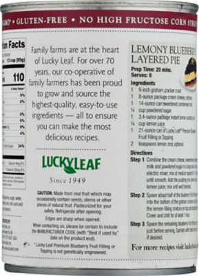 Lucky Leaf Fruit Filling & Topping Premium Blueberry - 21 Oz - Image 6