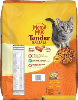 Meow Mix Tender Centers Cat Food Dry Salmon & White Meat Chicken - 13.5 Lb - Image 3