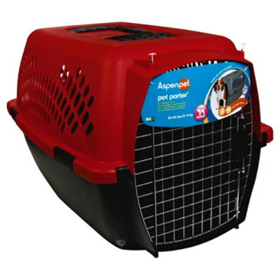 Aspen Pet Pet Porter Cage 20-25 Lb 12x21 Inch Red - Each