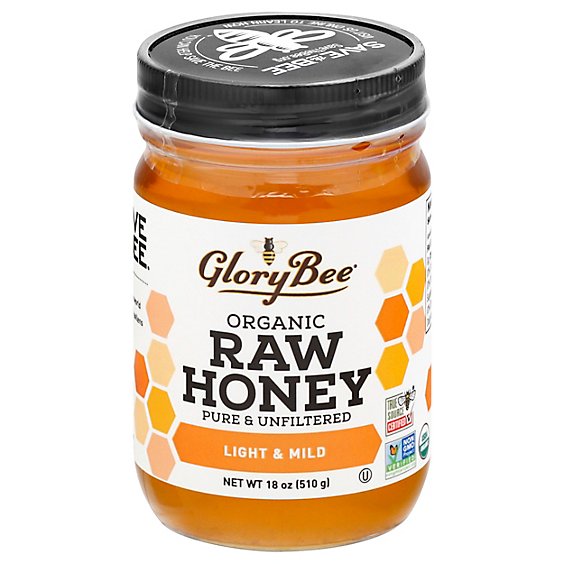 GloryBee Honey Raw Organic Clover - 18 Oz