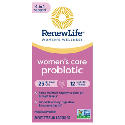 ReNew Life Ultimate Flora Probiotic Supplement Vegetable Capsules Womens Care - 30 Count