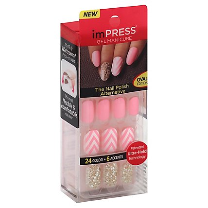 imPRESS Gel Manicure Oval Edition Next Wave Nails 24 color + 6 accents - 30  Count - ACME Markets