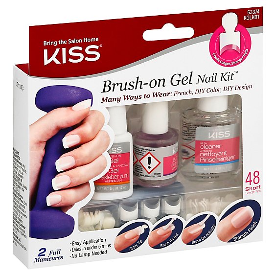 Kiss Kiss Brush-On Gel Kit - Each
