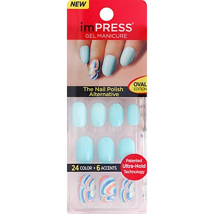 imPRESS Gel Manicure Oval Edition Gossip Girl BIP250 24 color + 6 accents - 30 Count - Image 2