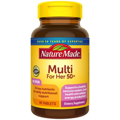 Nature Made Multivitamins Tablets Multi For Her 50+ - 90 Count - Image 1