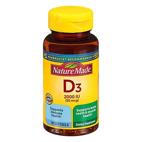 Nature Made Vitamin D3 2000iu Liquid Softgel - 90 Count
