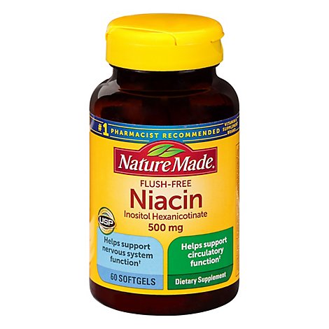 Nature Made Niacin 500mg Liquid Softgel - 60 Count