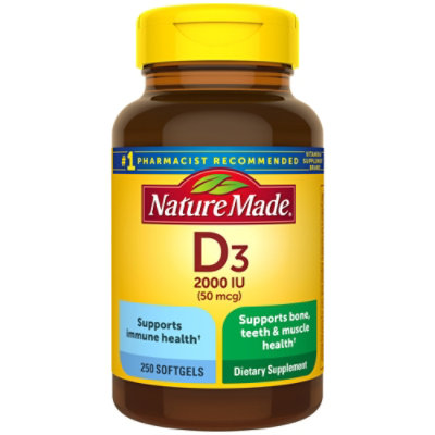 Nature Made Vitamin D 2000 Iu Softgel Value Size - 250 Count - Image 1