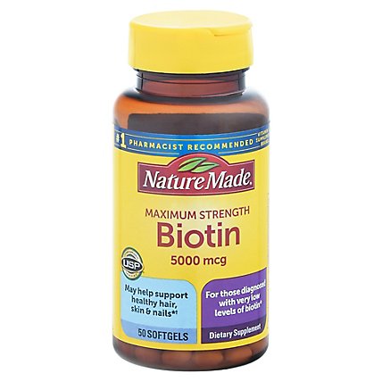 Nature Made Biotin 5000 Mcg Liq Softgel - 50 Count - Safeway